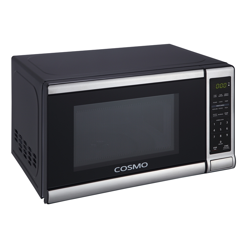 Cosmo COS-07CTMSSB 17 in. 0.7 cu. ft. Compact Countertop Microwave Oven