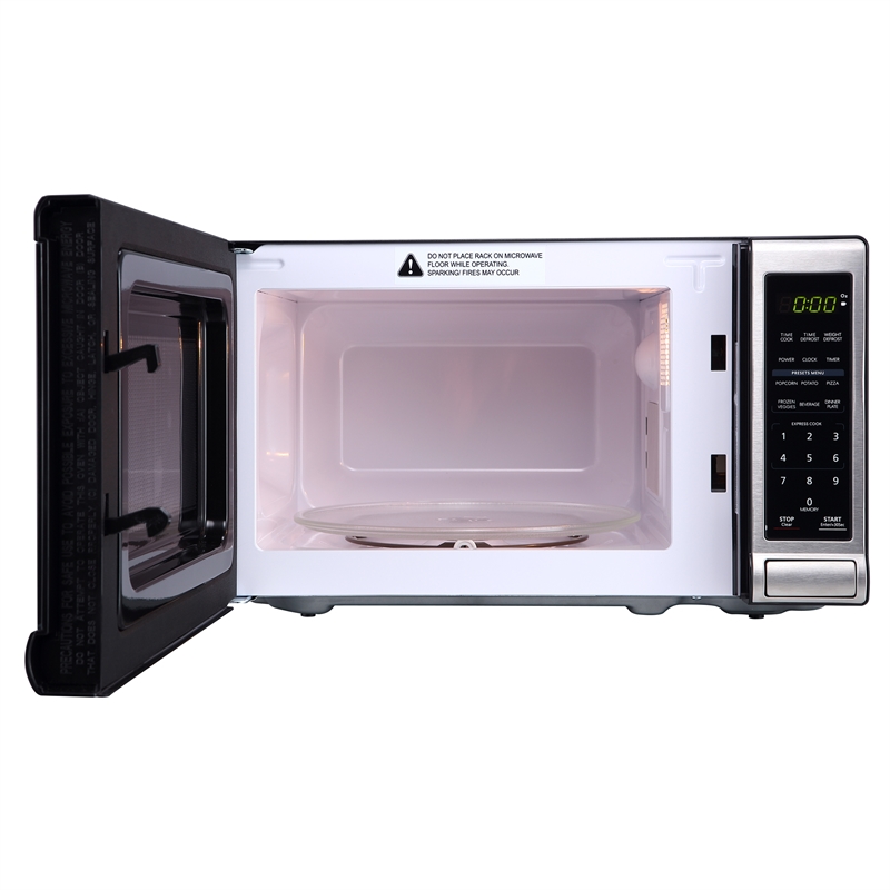 Cosmo COS-07CTMSSB 17 in. 0.7 cu. ft. Compact Countertop Microwave Oven