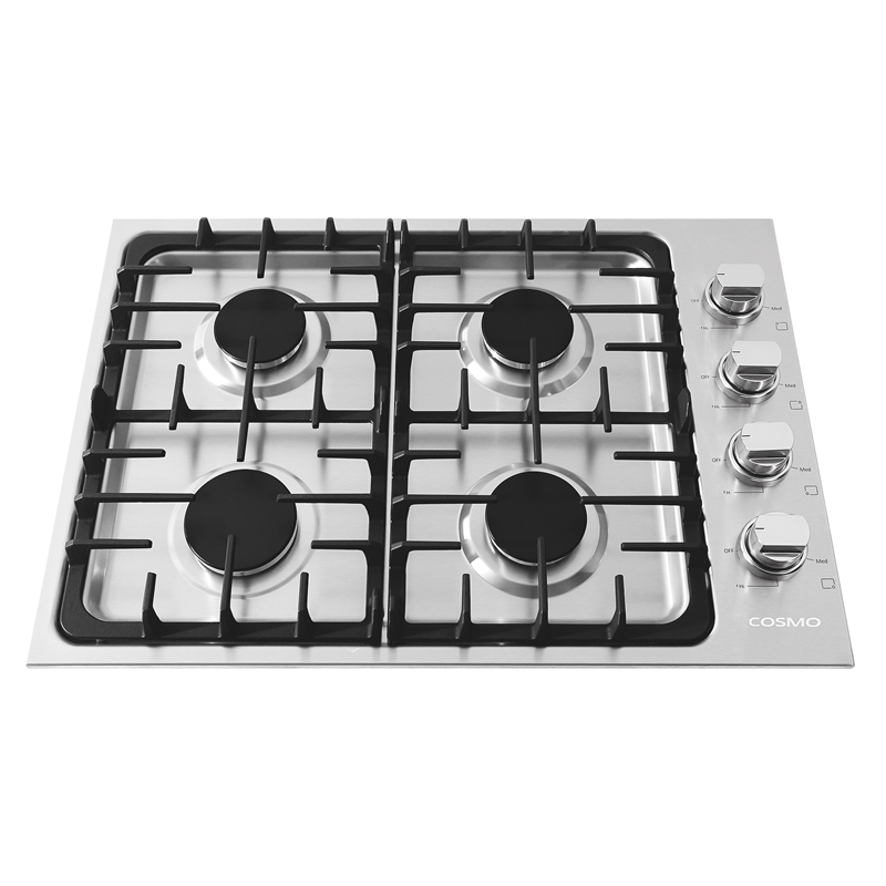 30 in. Gas Cooktop in Stainless Steel with 4 Italian Made Burners