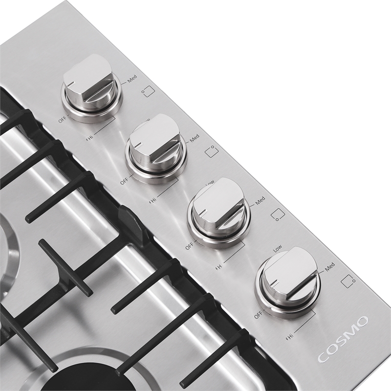 30 in. Gas Cooktop in Stainless Steel with 4 Italian Made Burners