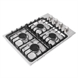 30 in. Gas Cooktop in Stainless Steel with 4 Italian Made Burners