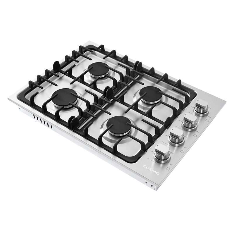 30 in. Gas Cooktop in Stainless Steel with 4 Italian Made Burners