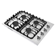30 in. Gas Cooktop in Stainless Steel with 4 Italian Made Burners