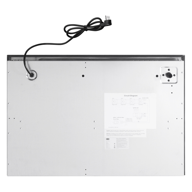 30 in. Gas Cooktop in Stainless Steel with 4 Italian Made Burners
