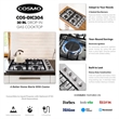 30 in. Gas Cooktop in Stainless Steel with 4 Italian Made Burners