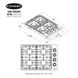 30 in. Gas Cooktop in Stainless Steel with 4 Italian Made Burners