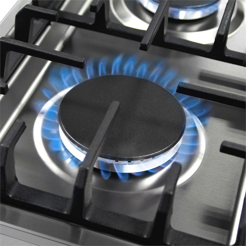 30 in. Gas Cooktop in Stainless Steel with 4 Italian Made Burners