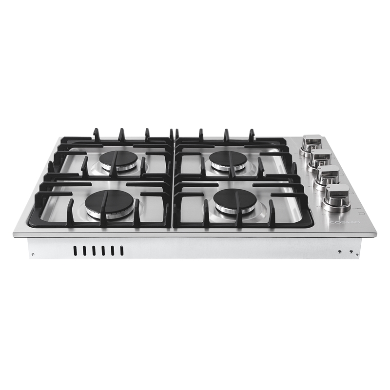 30 in. Gas Cooktop in Stainless Steel with 4 Italian Made Burners