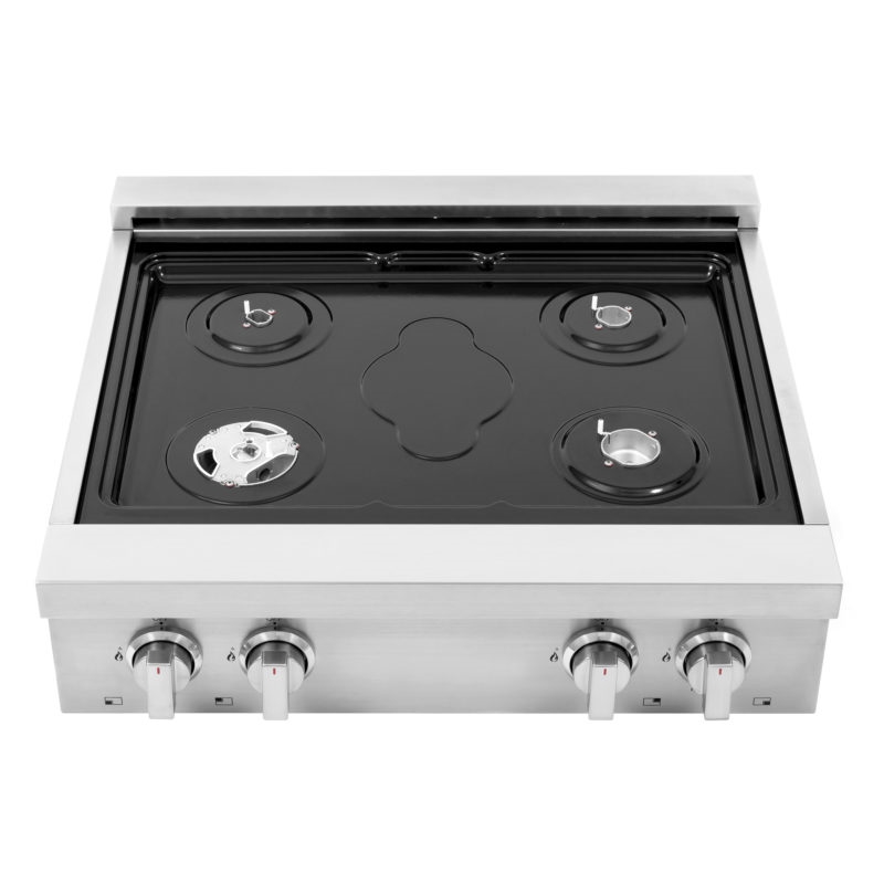 Cosmo COS-GRT304 30 in. Stainless Steel Slide-In Gas Cooktop with 4 Burners