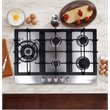 30 in. Gas Cooktop in Stainless Steel with 5 Sealed Brass Burners