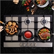 30 in. Gas Cooktop in Stainless Steel with 5 Sealed Brass Burners