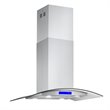 36 in. Lumin Collection Ductless Island Range Hood in Stainless Steel