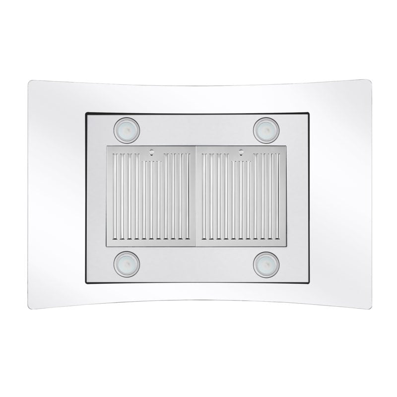 36 in. Lumin Collection Ductless Island Range Hood in Stainless Steel