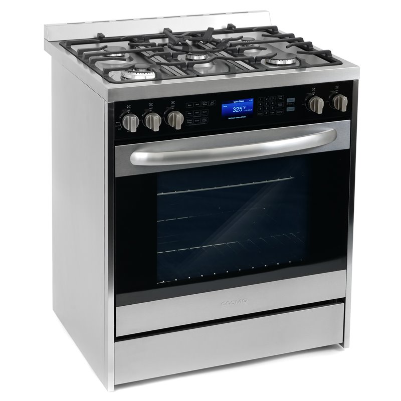 Cosmo COS-305DFSC 30 in. Dual Fuel Range with 7-Function Convection Oven