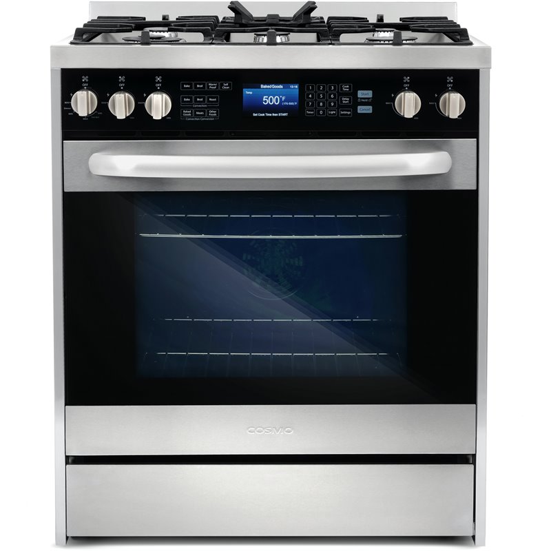 Cosmo COS-305DFSC 30 in. Dual Fuel Range with 7-Function Convection Oven