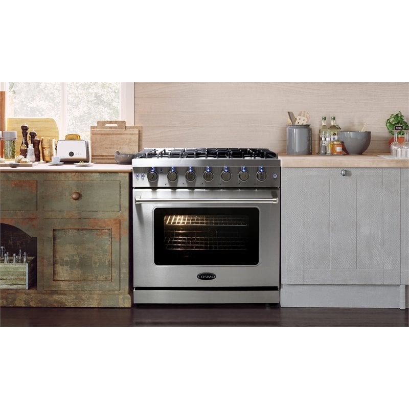 36 in. Haven Coll 7 cu. ft. Gas Range in Stainless Steel