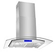 30 in. Lumin Collection Ductless Island Range Hood in Stainless Steel