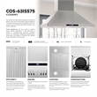 30 in. Lumin Collection Ducted Island Range Hood in Stainless Steel