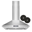 30 in. Lumin Collection Ductless Island Range Hood in Stainless Steel