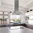 30 in. Lumin Collection Ductless Island Range Hood in Stainless Steel