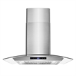 36 in. Lumin Collection Ducted Island Range Hood in Stainless Steel