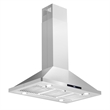 36 in. Lumin Collection Ducted Island Range Hood in Stainless Steel