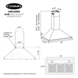 36 in. Vista Collection Ducted Wall Mount Range Hood in Stainless Steel