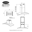 36 in. Vista Collection Ducted Wall Mount Range Hood in Stainless Steel