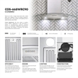 36 in. Vista Collection Ducted Wall Mount Range Hood in Stainless Steel