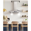 36 in. Vista Collection Ductless Wall Mount Range Hood in Stainless Steel