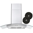 36 in. Vista Collection Ductless Wall Mount Range Hood in Stainless Steel