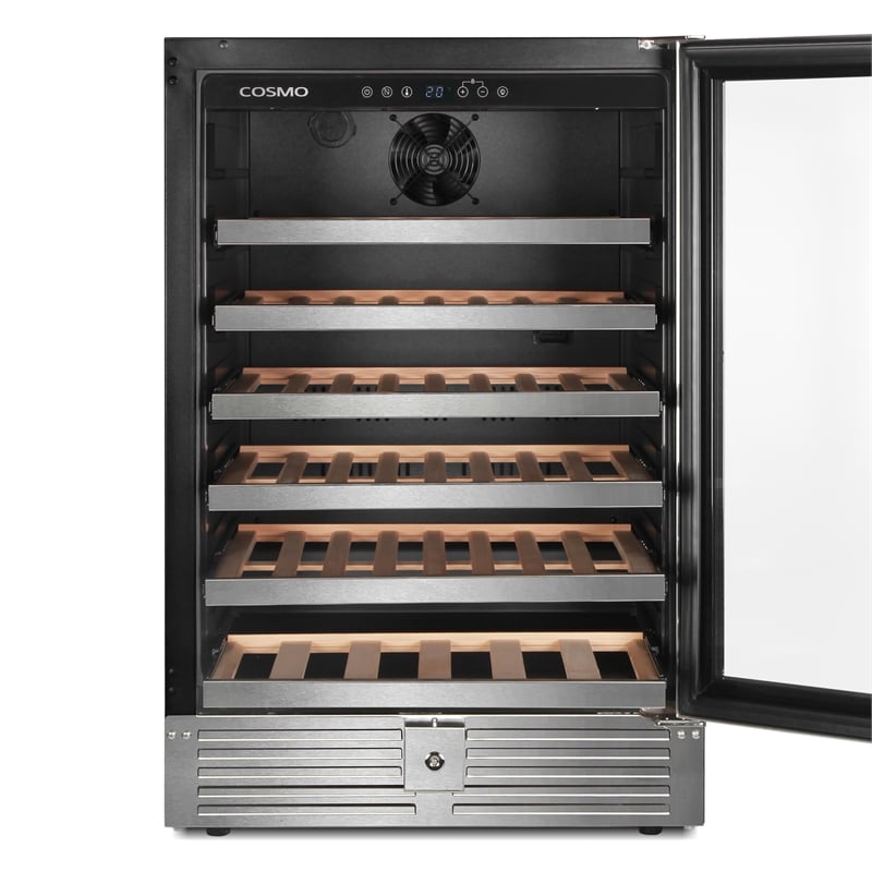 Cosmo COS-24BIWCS 48-Bottle Single-Zone Stainless Steel Freestanding Wine Cooler