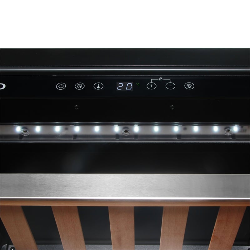 Cosmo COS-24BIWCS 48-Bottle Single-Zone Stainless Steel Freestanding Wine Cooler