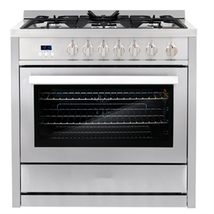 36 in. Nebula Collection 4.4 cu. ft. 5 Burners Gas Range- LP Kit