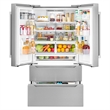 22.5 cu. ft. 4-Door French Door Refrigerator with Handles in Stainless Steel