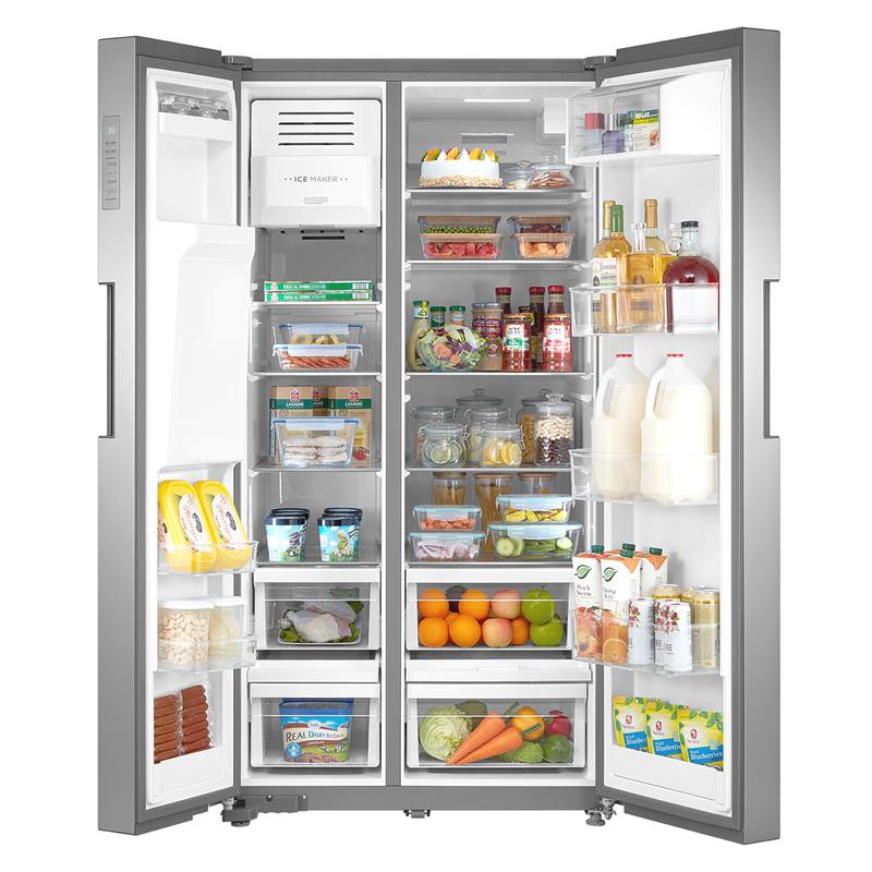 Cosmo 26.3 cu. ft. Side-by-Side Refrigerator with Water and Ice Dispenser