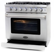 Cosmo 36 in. Gas Range & Hood & Dishwasher & Refrigerator & Microwave Set