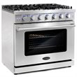 Cosmo 36 in. Gas Range & Hood & Dishwasher & Refrigerator & Microwave Set