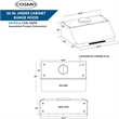 Cosmo 36 in. Gas Range & Hood & Dishwasher & Refrigerator & Microwave Set