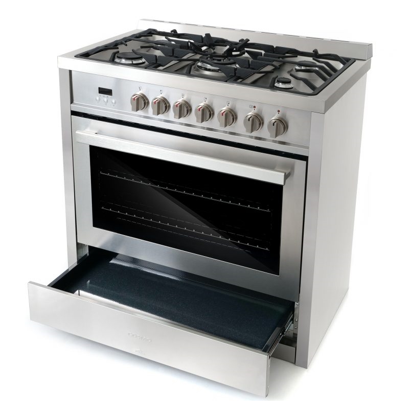 Cosmo 36 in. Dual Fuel Range & Range Hood & Dishwasher & Refrigerator Set