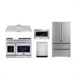 Cosmo 48 in. Gas Range & Hood & Dishwasher & Refrigerator & Microwave Set