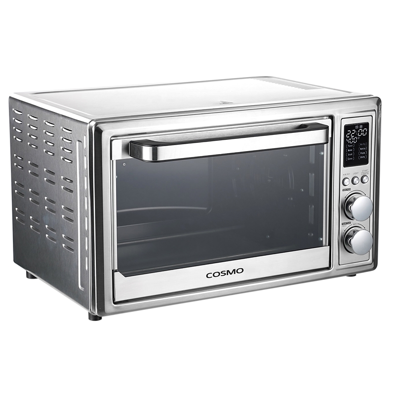 32 Quart Compact Electric Air Fryer Toaster Oven LED Display in Stainless Steel