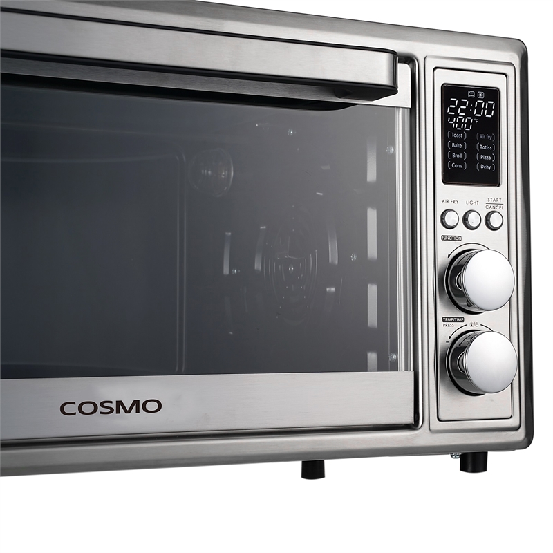 32 Quart Compact Electric Air Fryer Toaster Oven LED Display in Stainless Steel