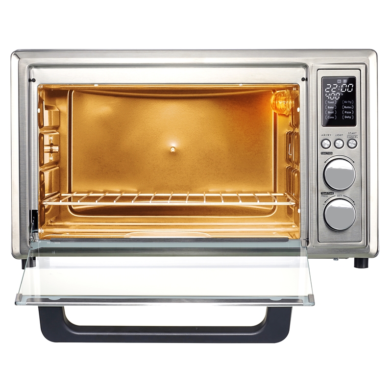 32 Quart Compact Electric Air Fryer Toaster Oven LED Display in Stainless Steel