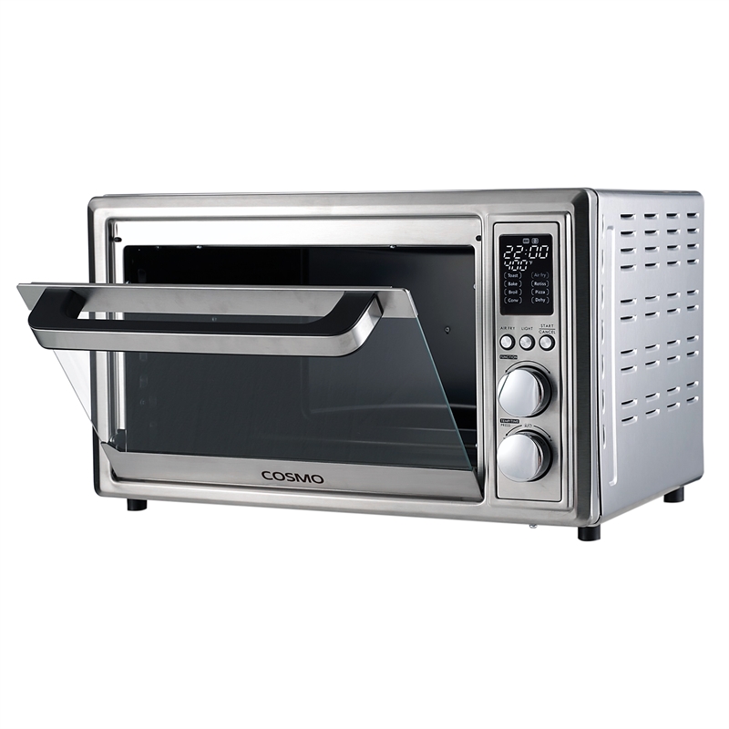 32 Quart Compact Electric Air Fryer Toaster Oven LED Display in Stainless Steel