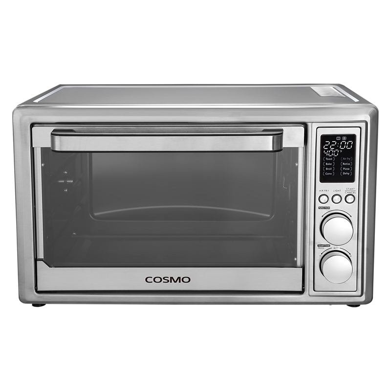 32 Quart Compact Electric Air Fryer Toaster Oven LED Display in Stainless Steel