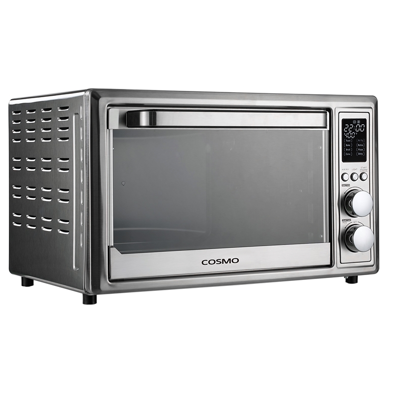 32 Quart Compact Electric Air Fryer Toaster Oven LED Display in Stainless Steel