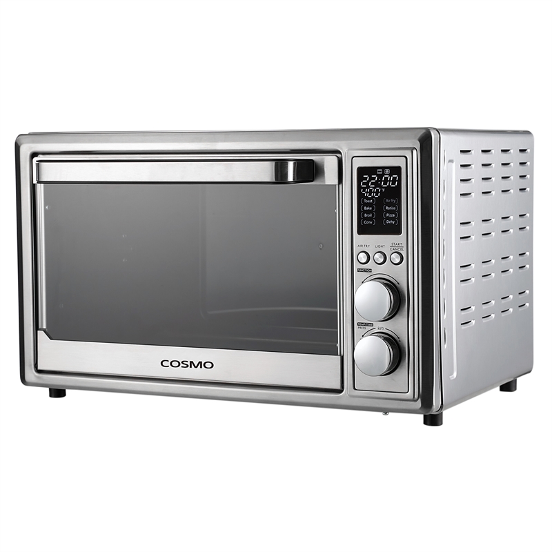 32 Quart Compact Electric Air Fryer Toaster Oven LED Display in Stainless Steel