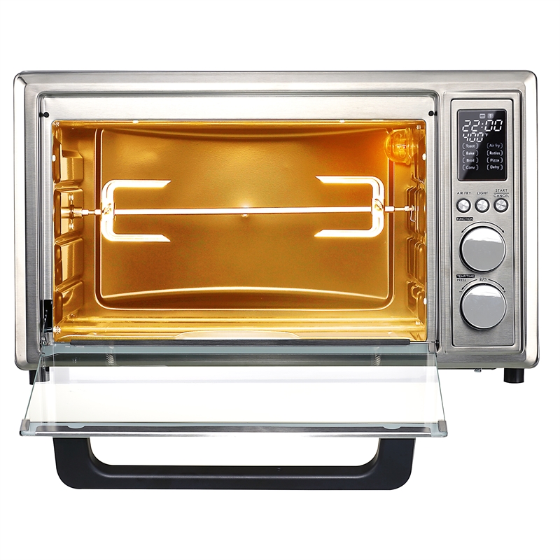32 Quart Compact Electric Air Fryer Toaster Oven LED Display in Stainless Steel
