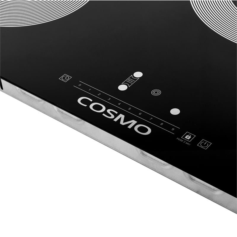 30 in. Electric Ceramic Glass Cooktop with 4 Burners in Black Porcelain